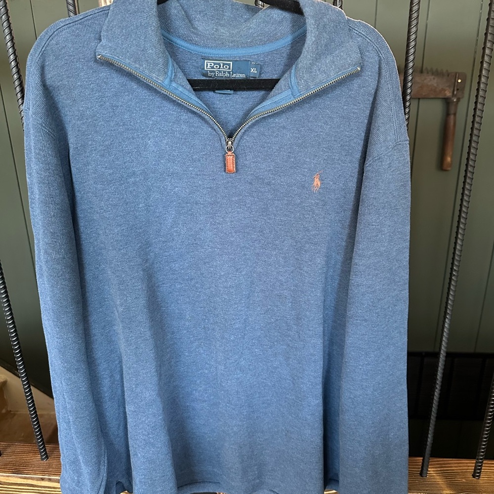 Ralph Lauren Blue Half-Zip Sweater